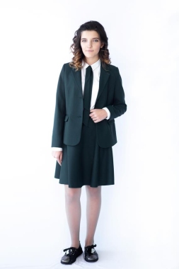 Пиджак для девочки зеленая шк.ткань