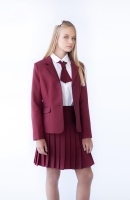 Пиджак для девочки бордовая шк.ткань
